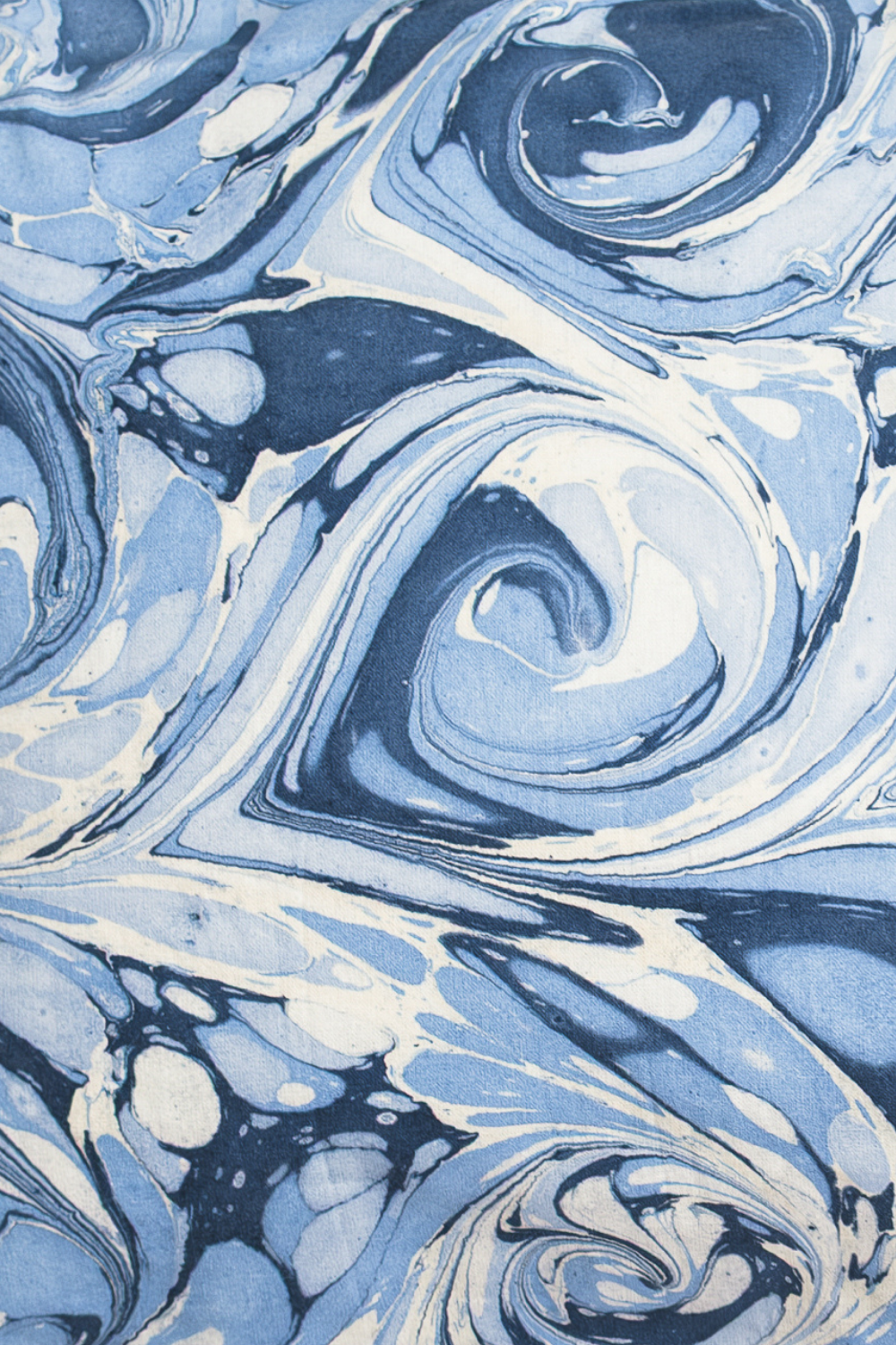 Ocean Wave Hand-Marbled Square Pillow, 20x20