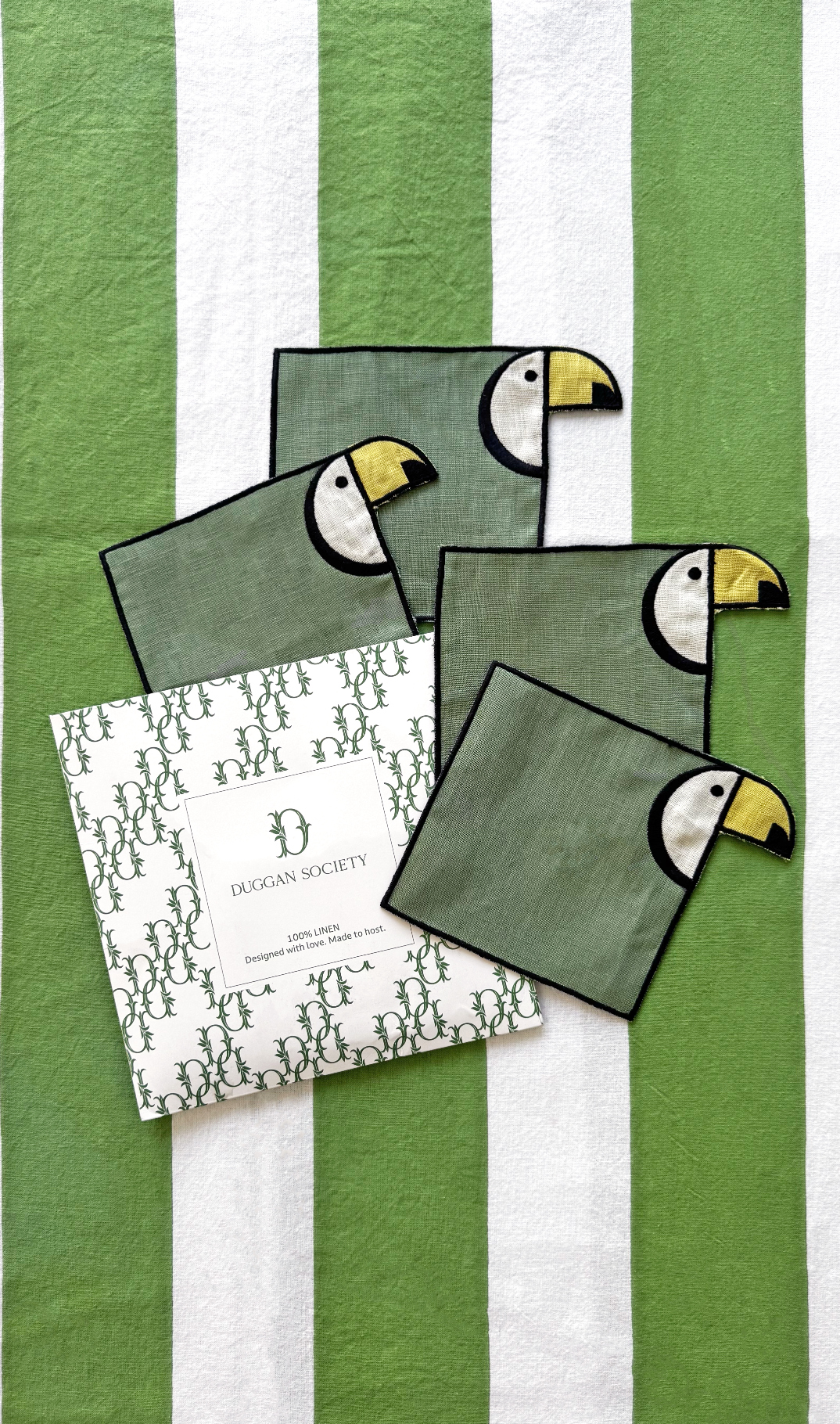S/4 Tucan Cocktail Napkins