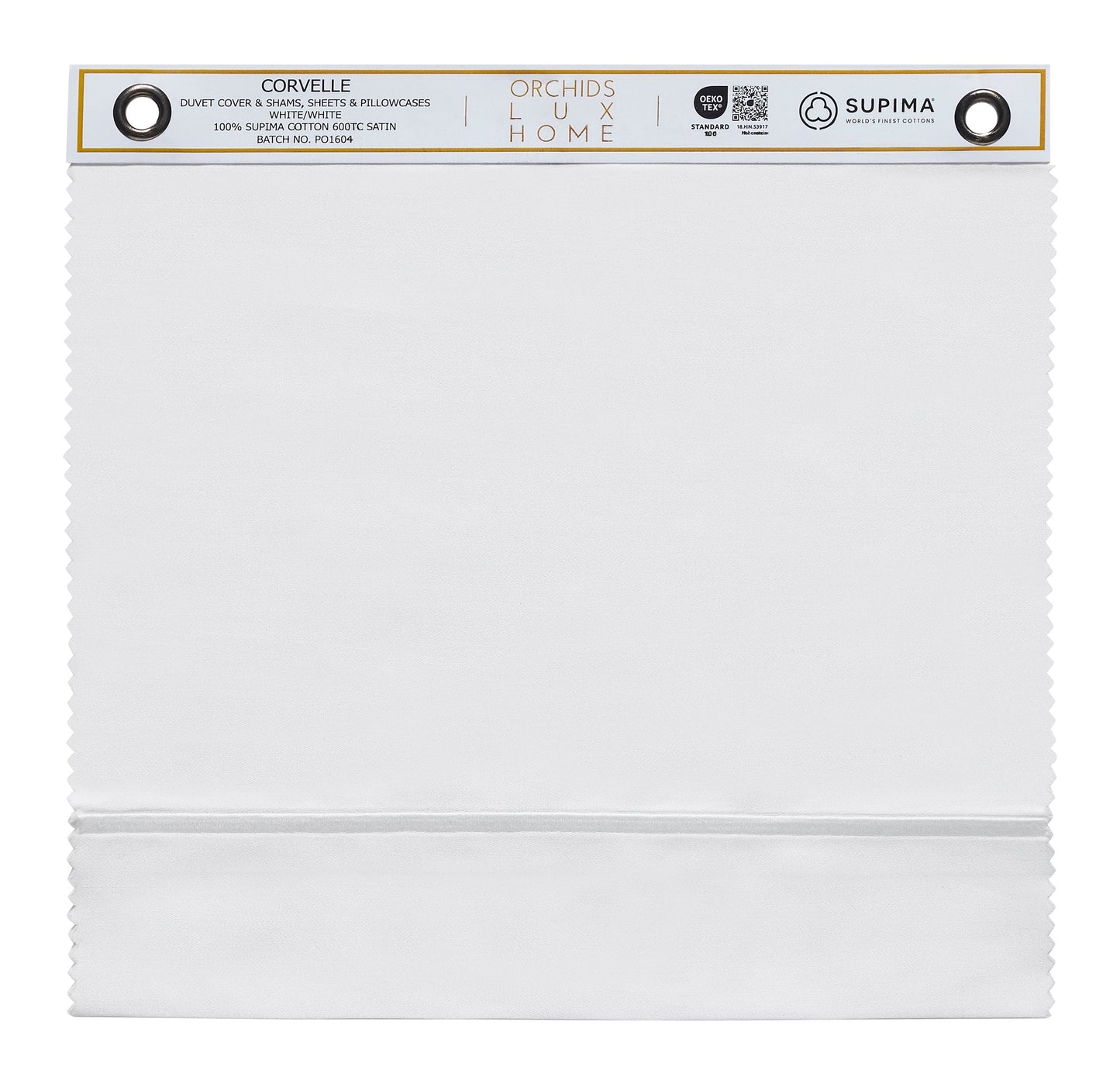 Corvelle Supima Cotton Sateen Sheet & Duvet Swatch