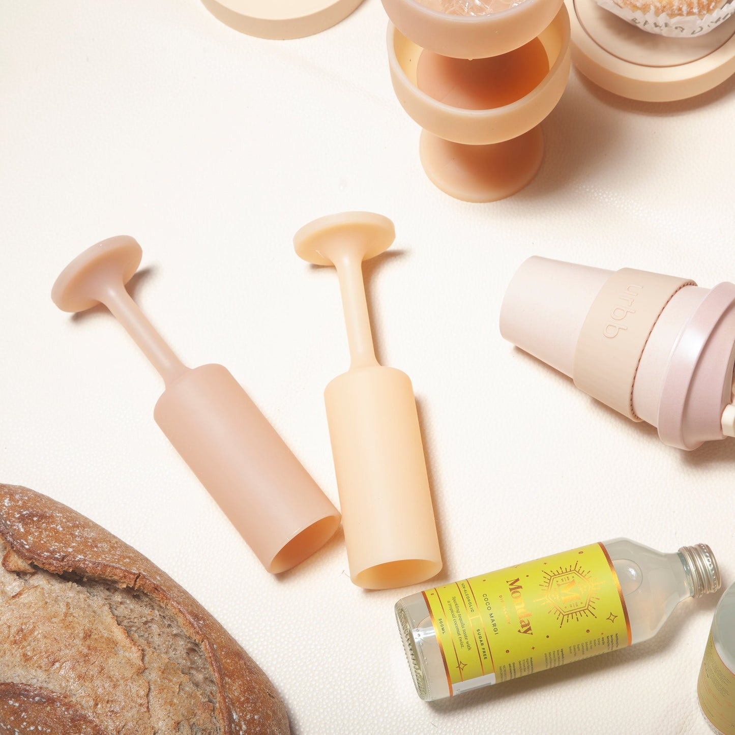 Wheat + Oat | Seff | Silicone Unbreakable Champagne Flutes