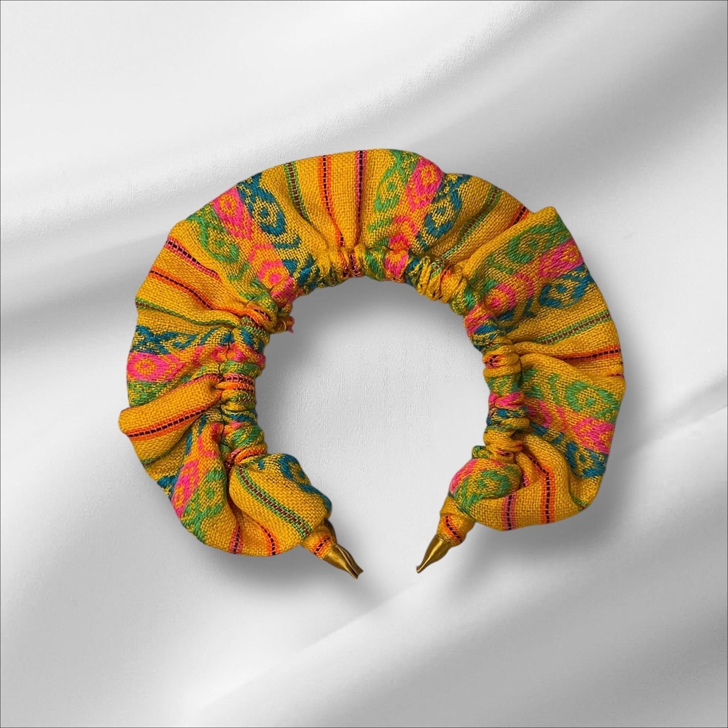2x Diademas Mexicana Artesanales Tela Cambaya 2x Mexican Sarape Headbands Cambaya Cloth