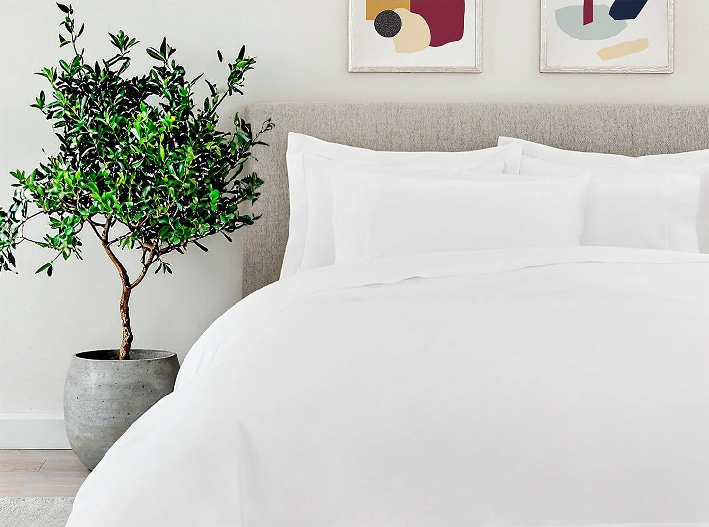 Classic Percale Embroidered Duvet Cover