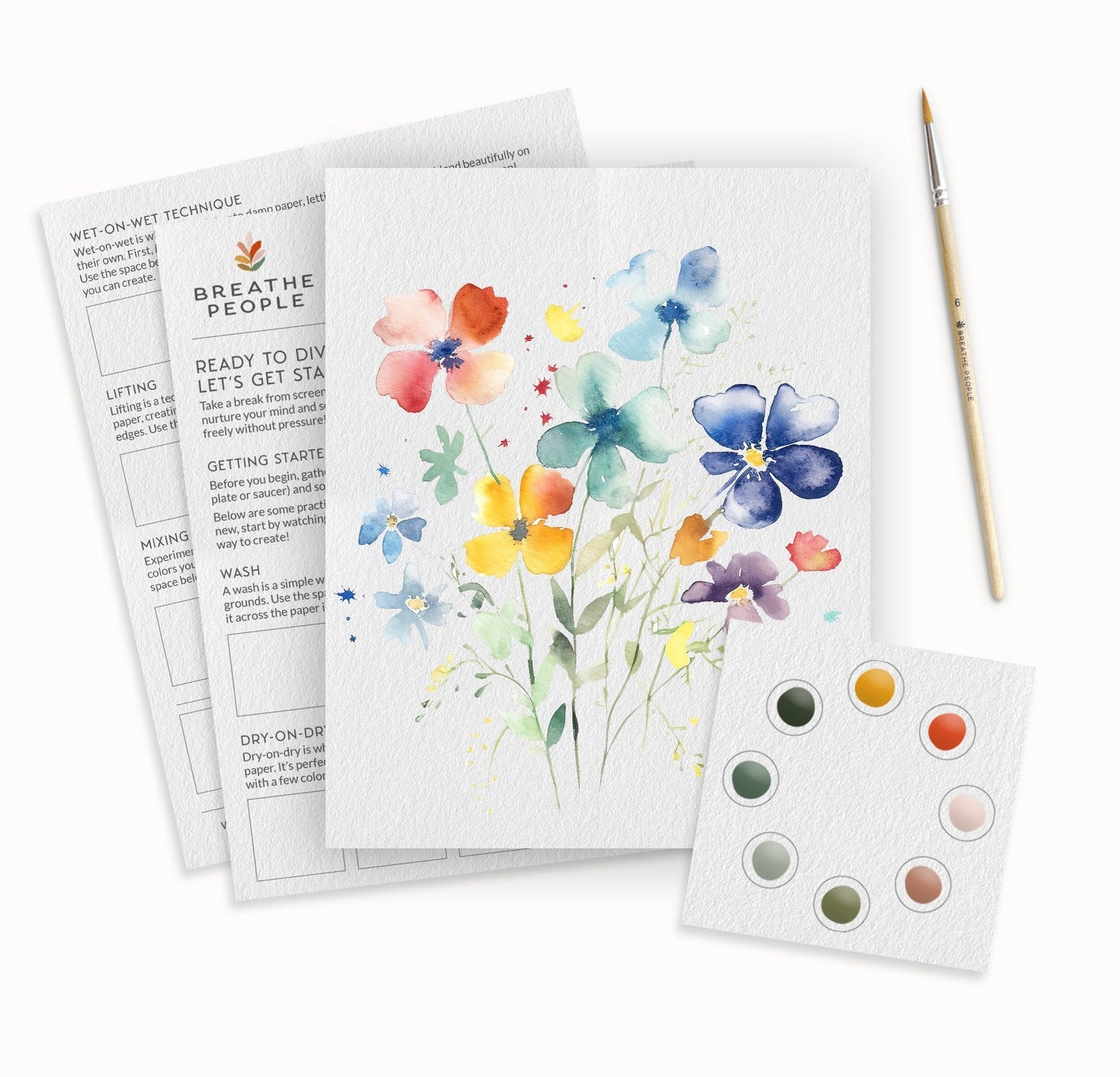 All-In-One Spring Flowers Watercolor Kit