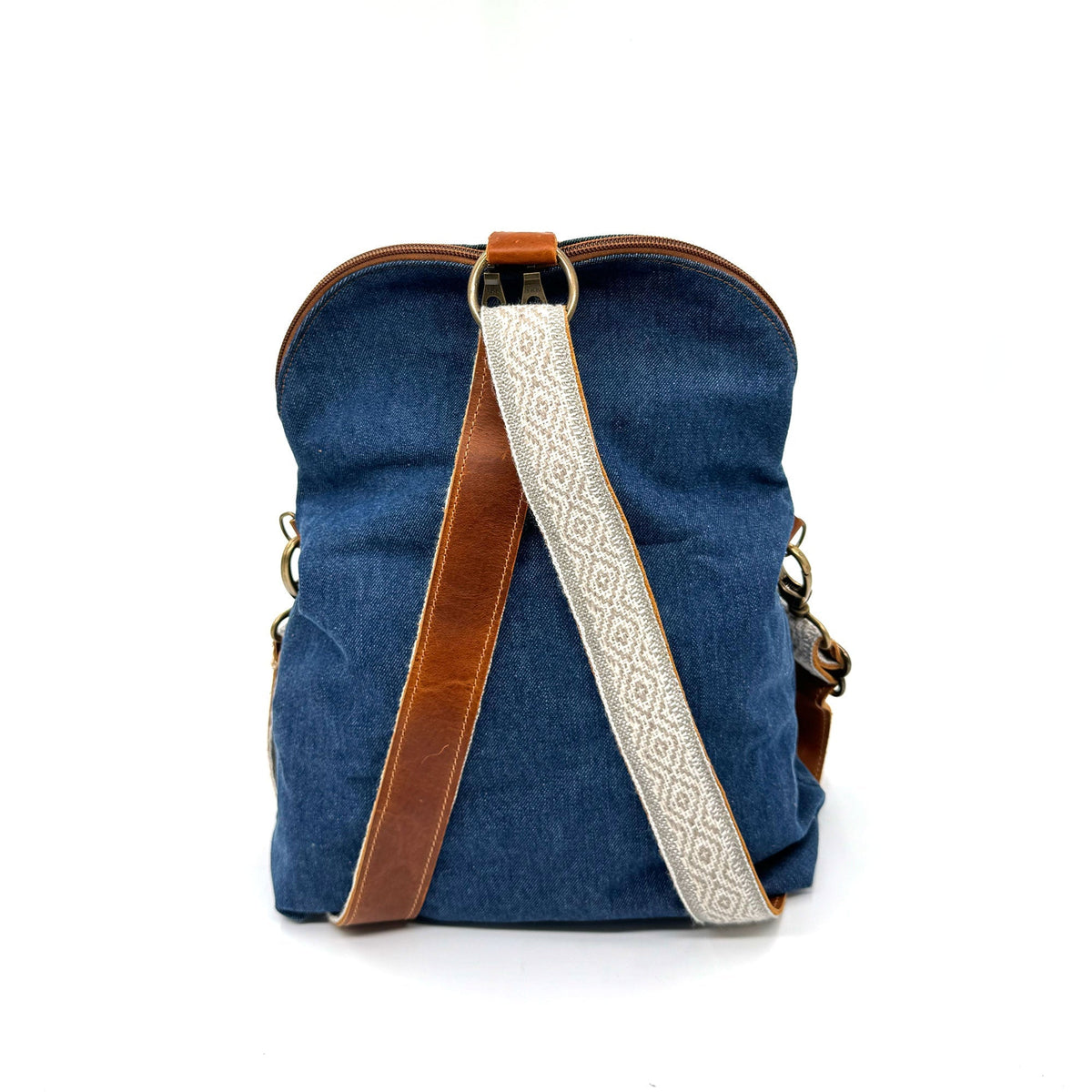 Relaxed Crossbody Backpack in Denim
