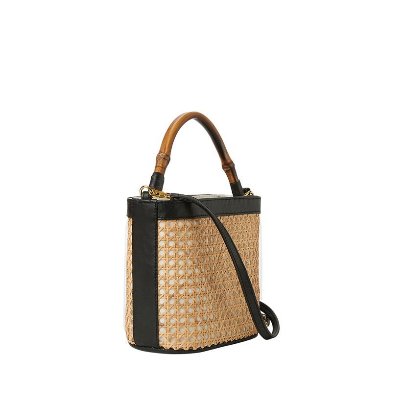 Tara Cane Wicker Bucket Bag