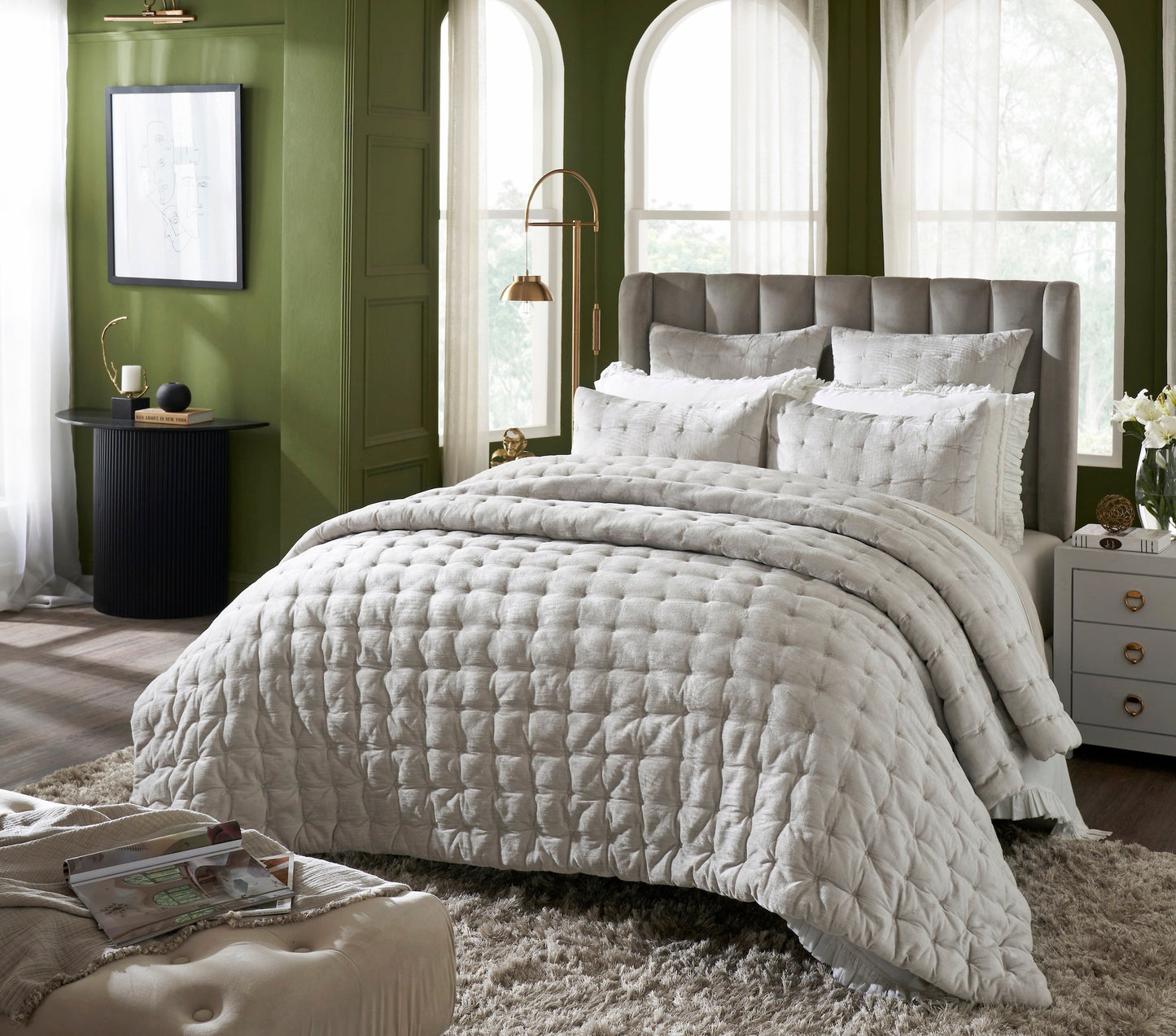 Bailey Tufted Velvet Quilt