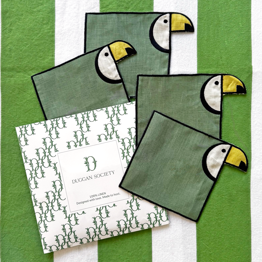 S/4 Tucan Cocktail Napkins