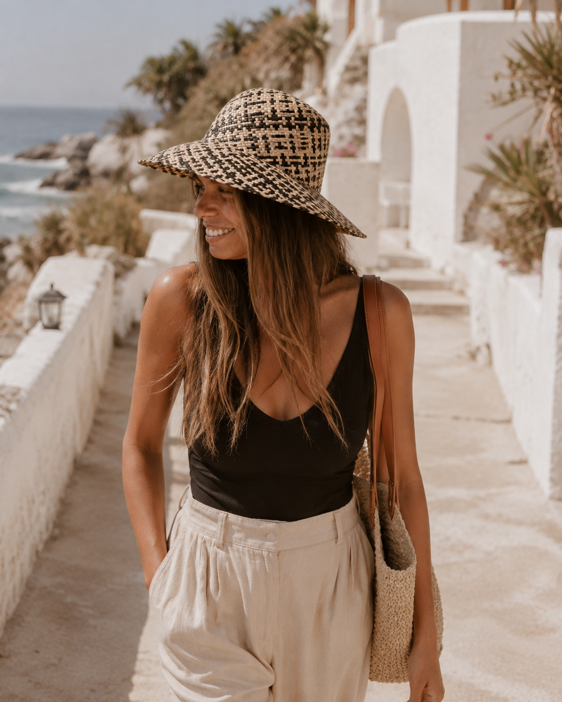 Ombre Woven Bucket Hat