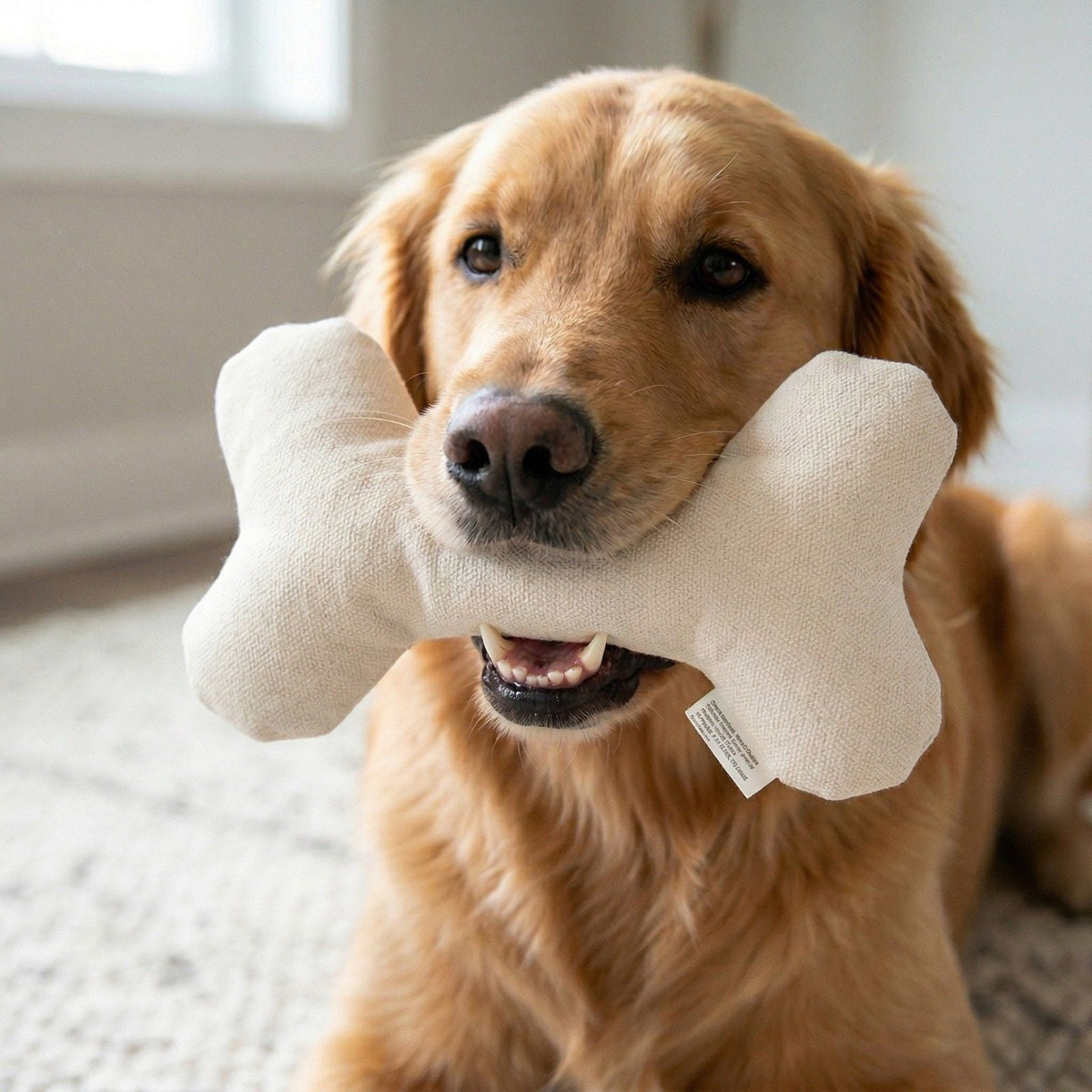 Tough Dog Cotton Canvas Chew Toy – Tested Safe – T-Bone
