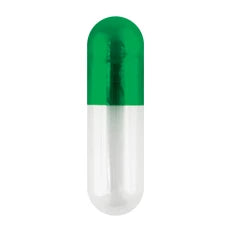 Coni-Snap® Empty Gelatin Capsules, Size 0, Green/Clear (5,000 Count)