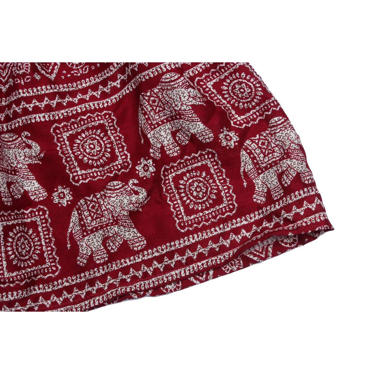 Sustainably Made Bohemian Style Printed Elephant Shorts - Thailand