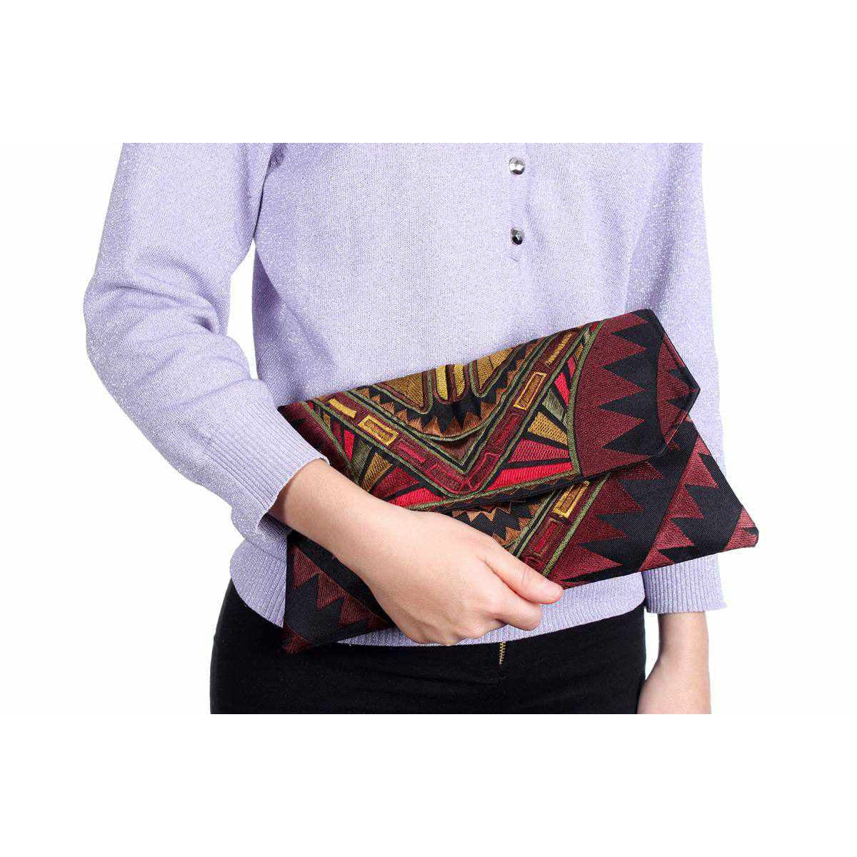 Embroidered Convertible Clutch | Crossbody Bag - Thailand