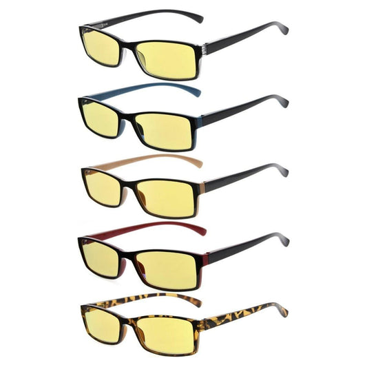 5 Pack Small Lens Blue Light Blocking Readers TMCG178