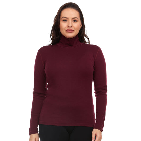Women's Midweight Merino Wool Turtleneck | 100% Merino Wool