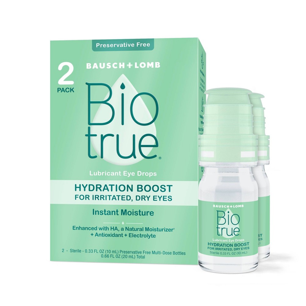 Biotrue Hydration Boost Dry Eye Drops Twin Pack - 0.66 Fl Oz