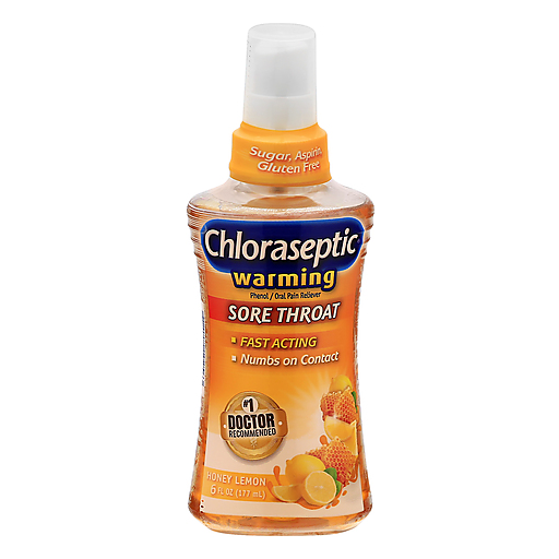 Chloraseptic Sore Throat Spray, Warming Honey Lemon Flavor, 6 Fl Oz