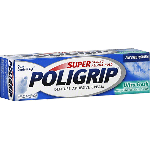 Poligrip Super Denture Adhesive Cream Ultra Fresh