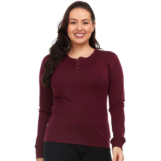 Women's Midweight Merino Wool Henley | 100% Merino Wool