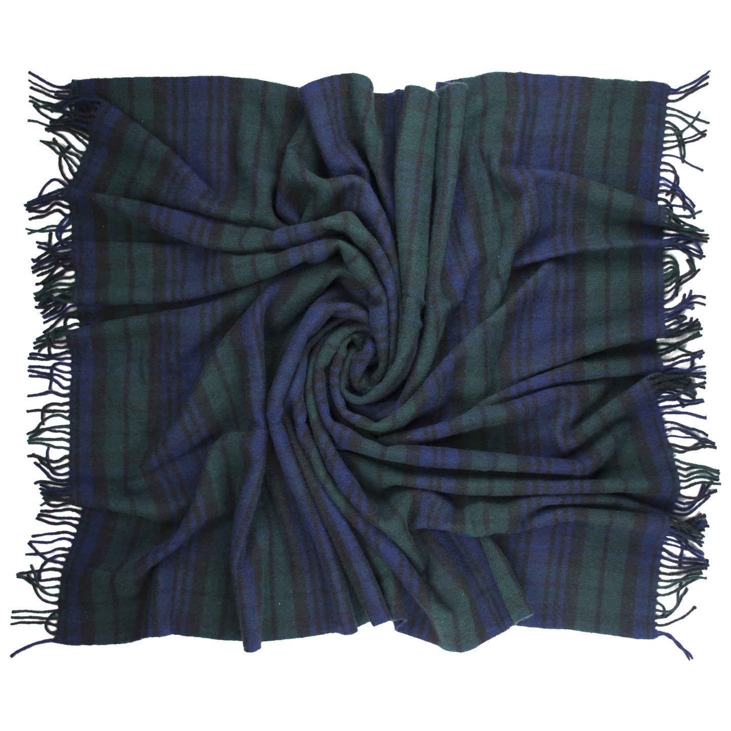 Highland Tweeds Pure New Wool Fluffy Throw ~ Black Watch ~