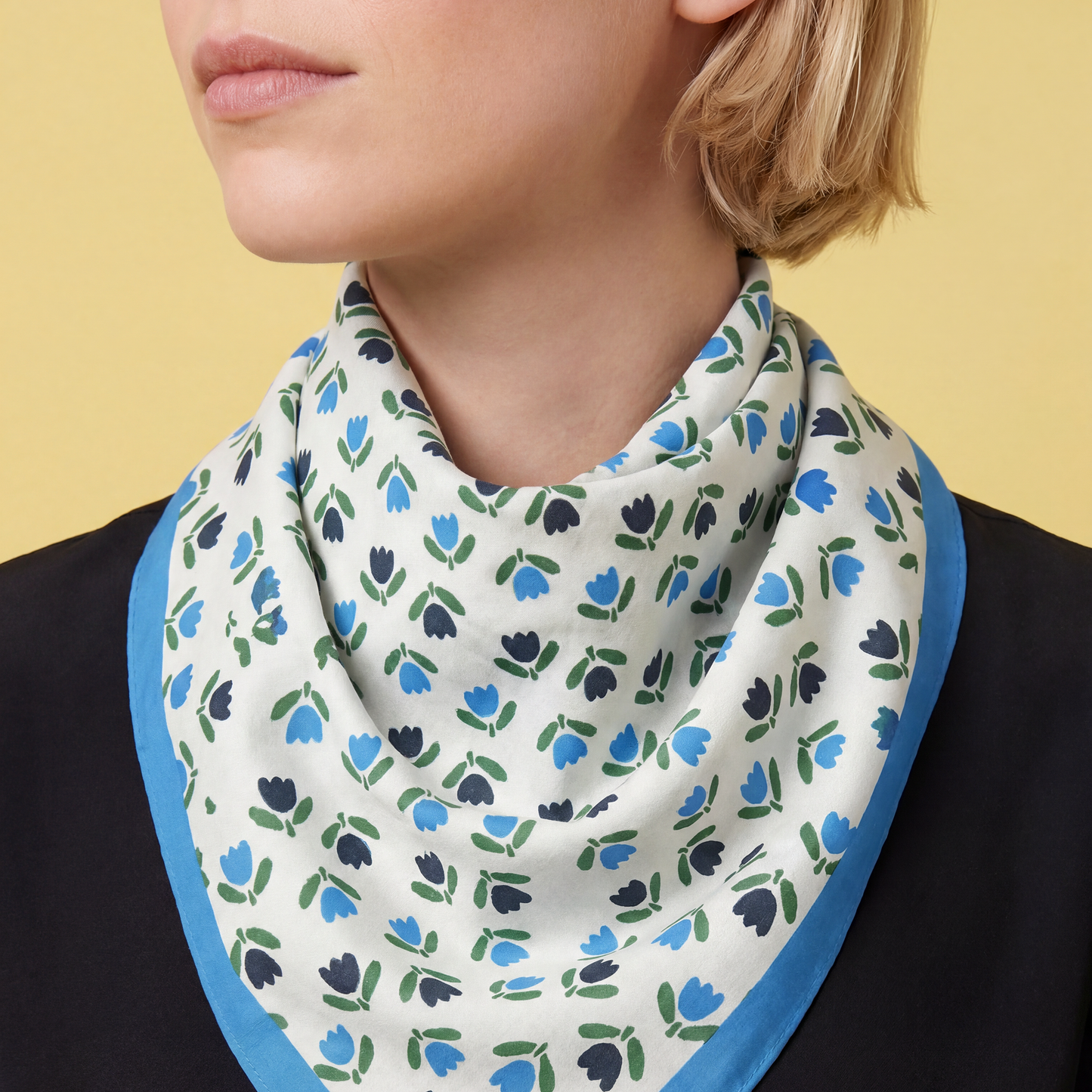 Blue Tulip Cotton Bandana