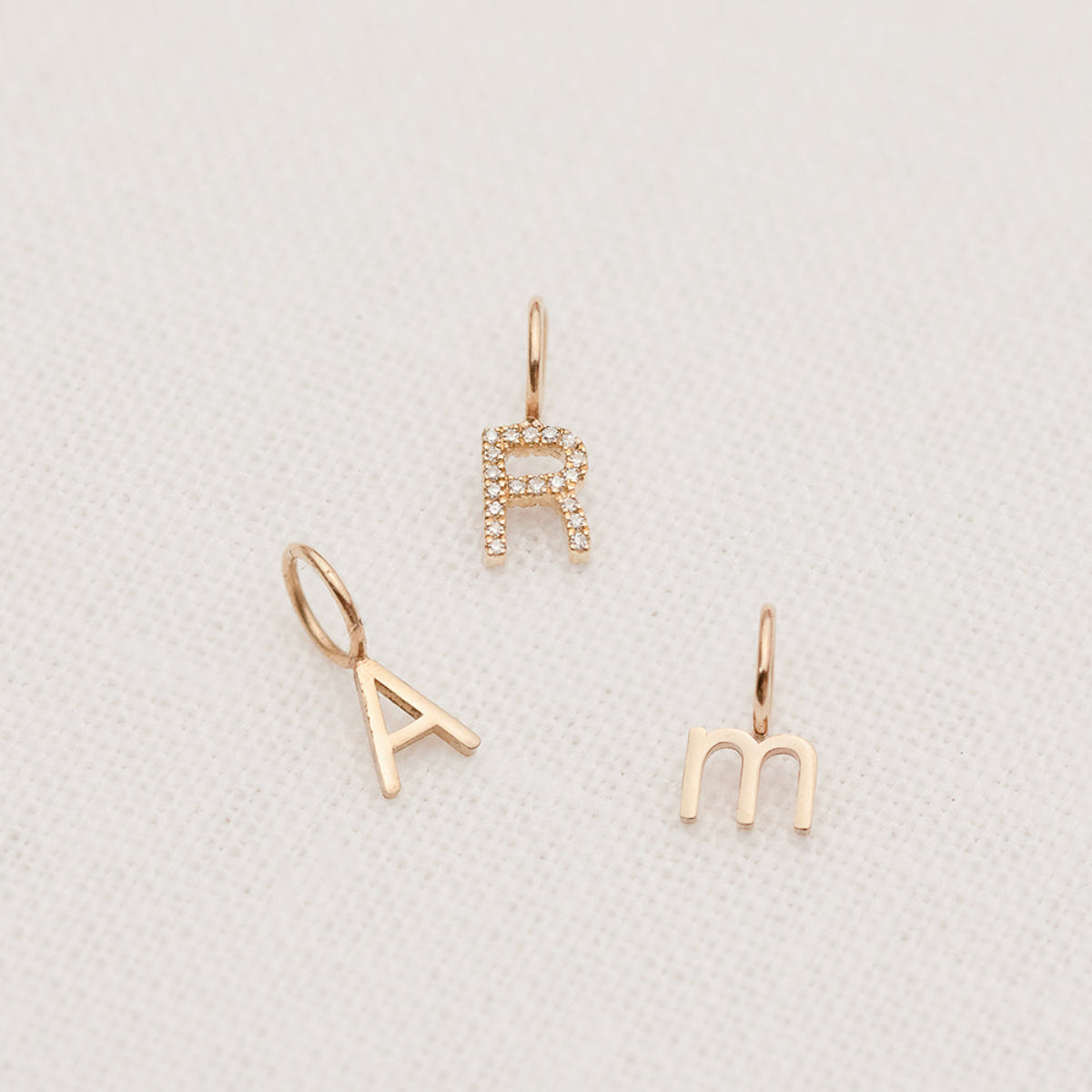Gold Letter Charm