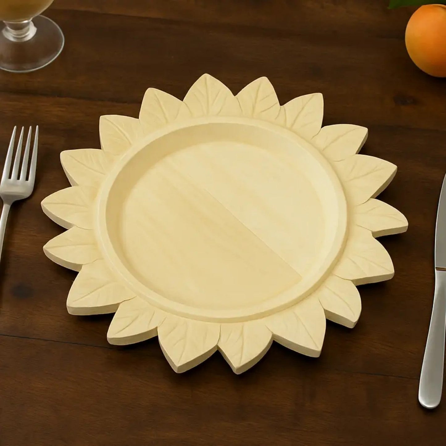 Wood Charger Plate | Handmade 13" Artisan Wooden Tableware | Elegant Dining Accent