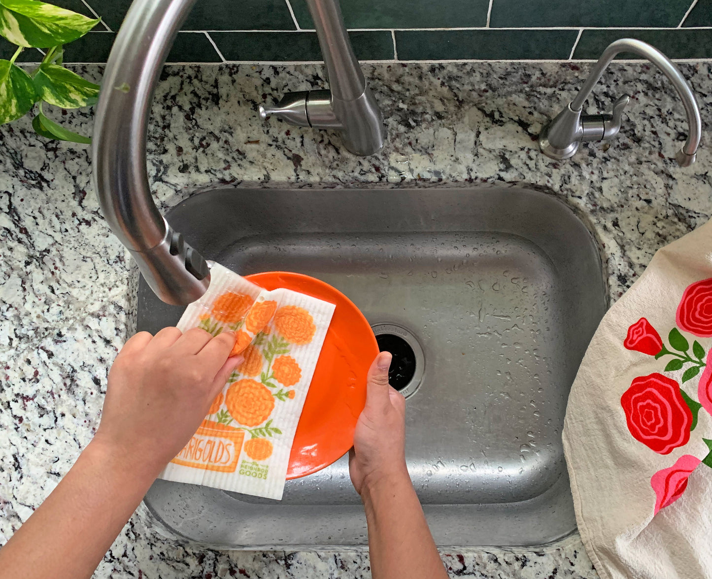 Marigolds Sponge Cloth