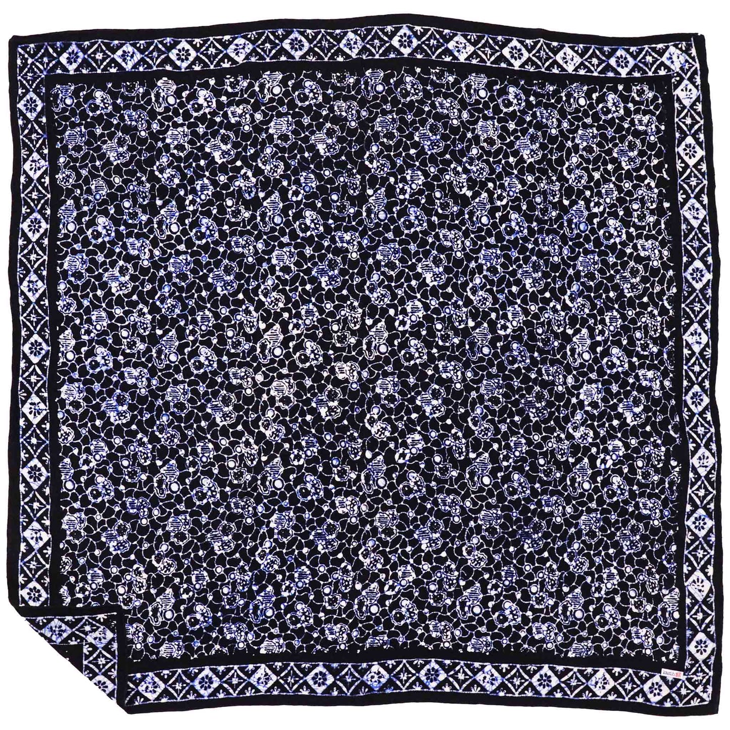 Large 39" Hand Dyed Batik Bandana - Boulder