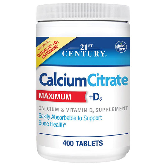 21st Century Calcium Citrate Maximum Plus D3 Tablets
