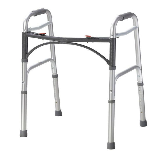 Drive Medical Deluxe Folding Walker, Two Button