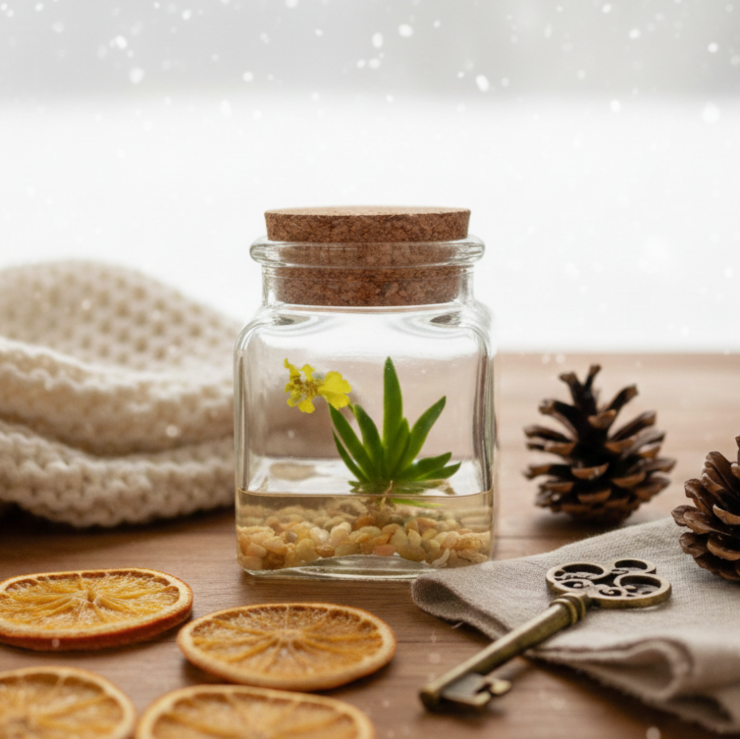 Orchid Terrarium-Miniature orchid/Glass Terrarium/Indoor Garden/Office desk/Live plants/Gift for Her/Wedding Favor/Bridesmaid/Anniversary