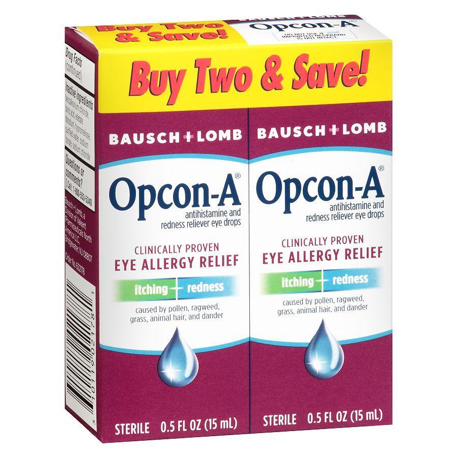 Opcon-A Eye Allergy Relief Drops, Twin Pack, 15 Ml