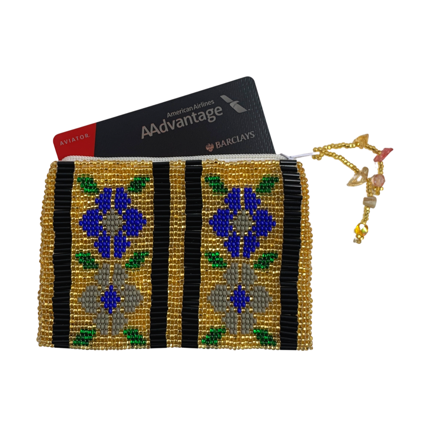 Small Flowers Beaded Coin Purse - Guatemala