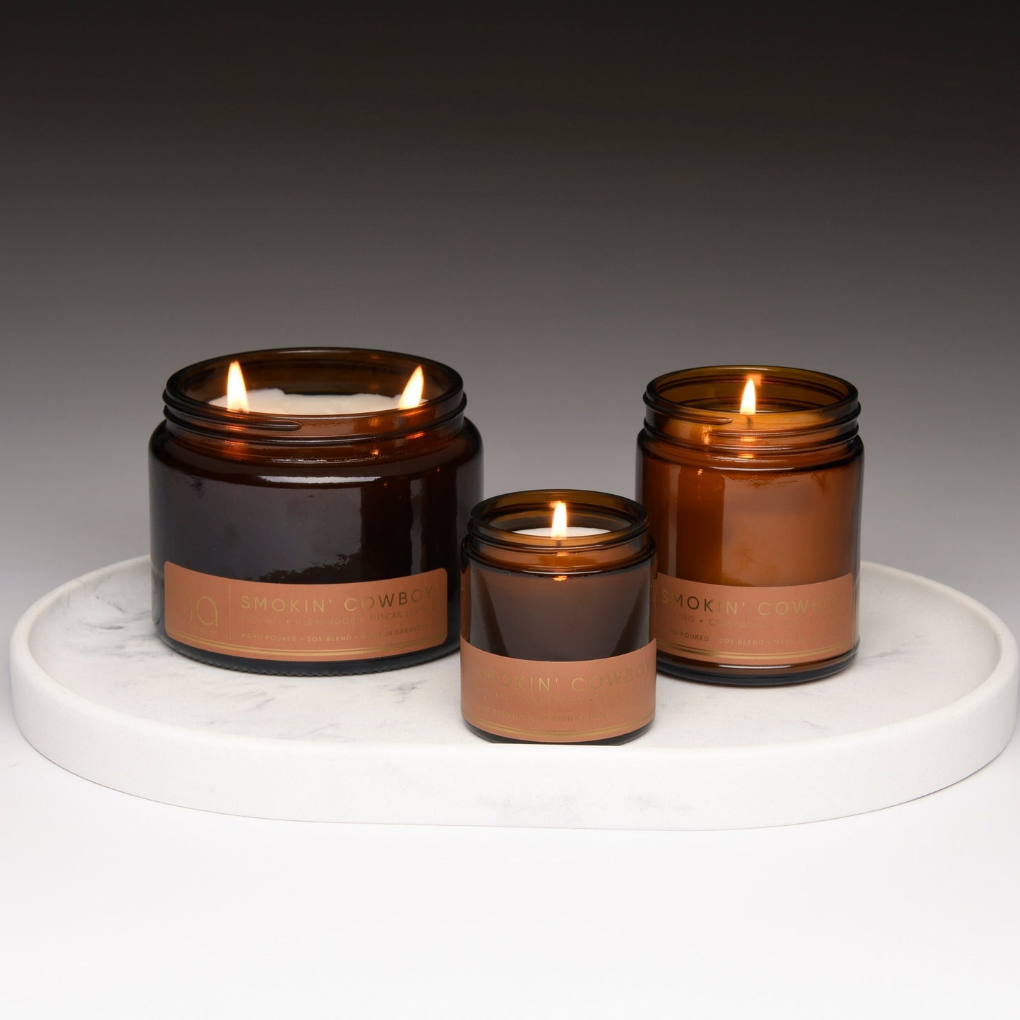 Smokin' Cowboy Tuscan Leather & Sandalwood Soy Blend Candle