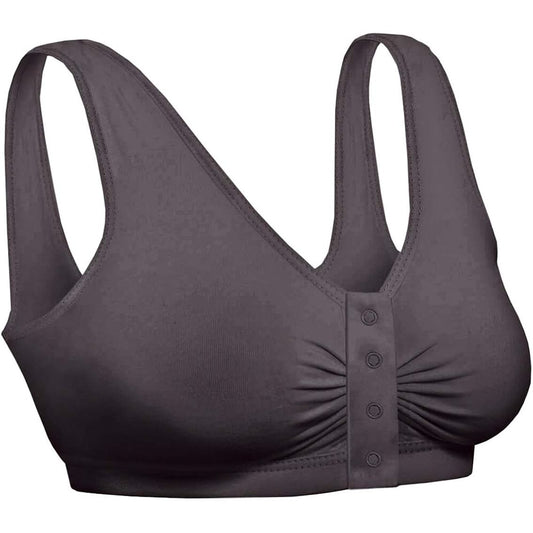 Adaptive Front Snap Closure Bra - Black, Size Medium (M)