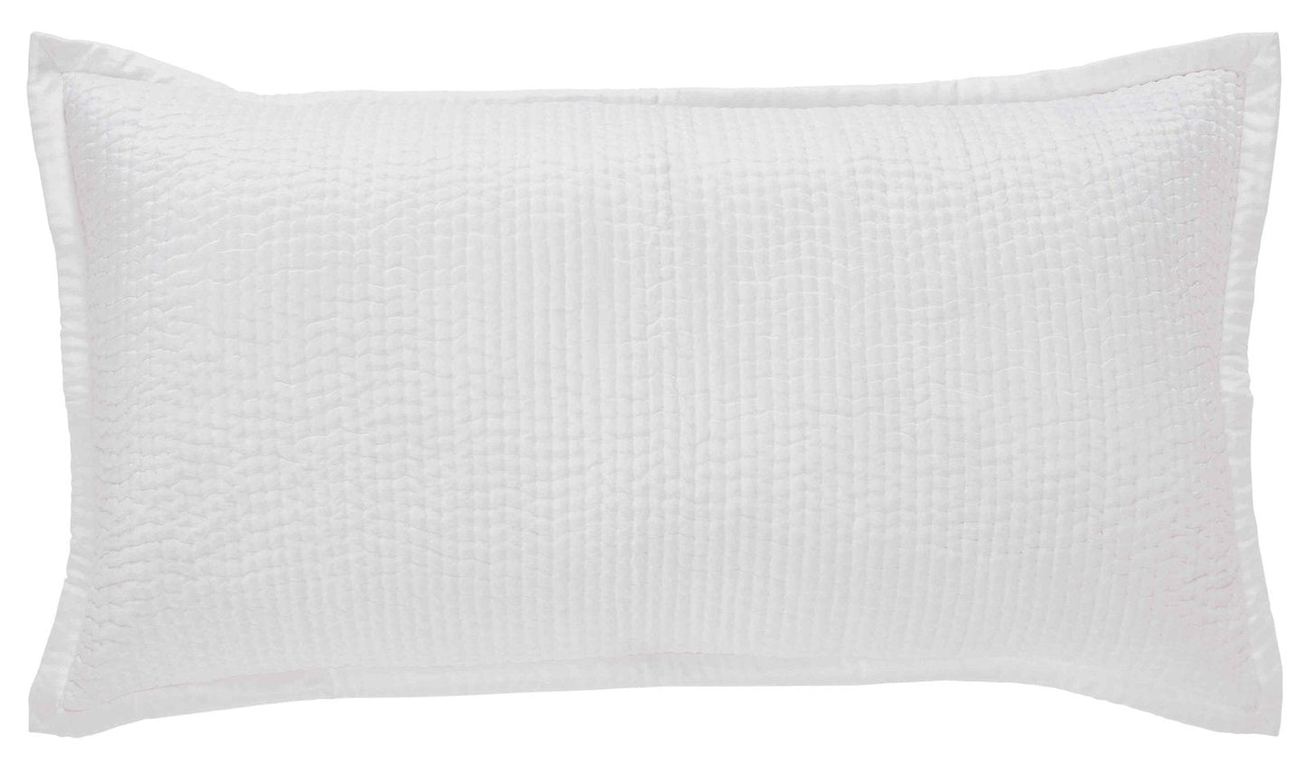 Lucy Pick Stitch Silk Coverlet Sham - Clearance