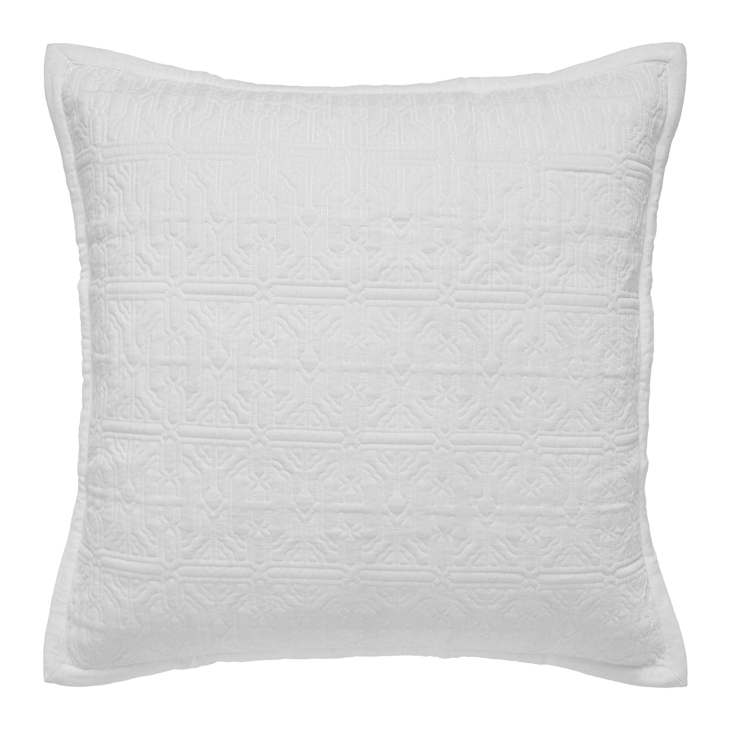 Duke Geometric Cotton Velvet Quilt Sham