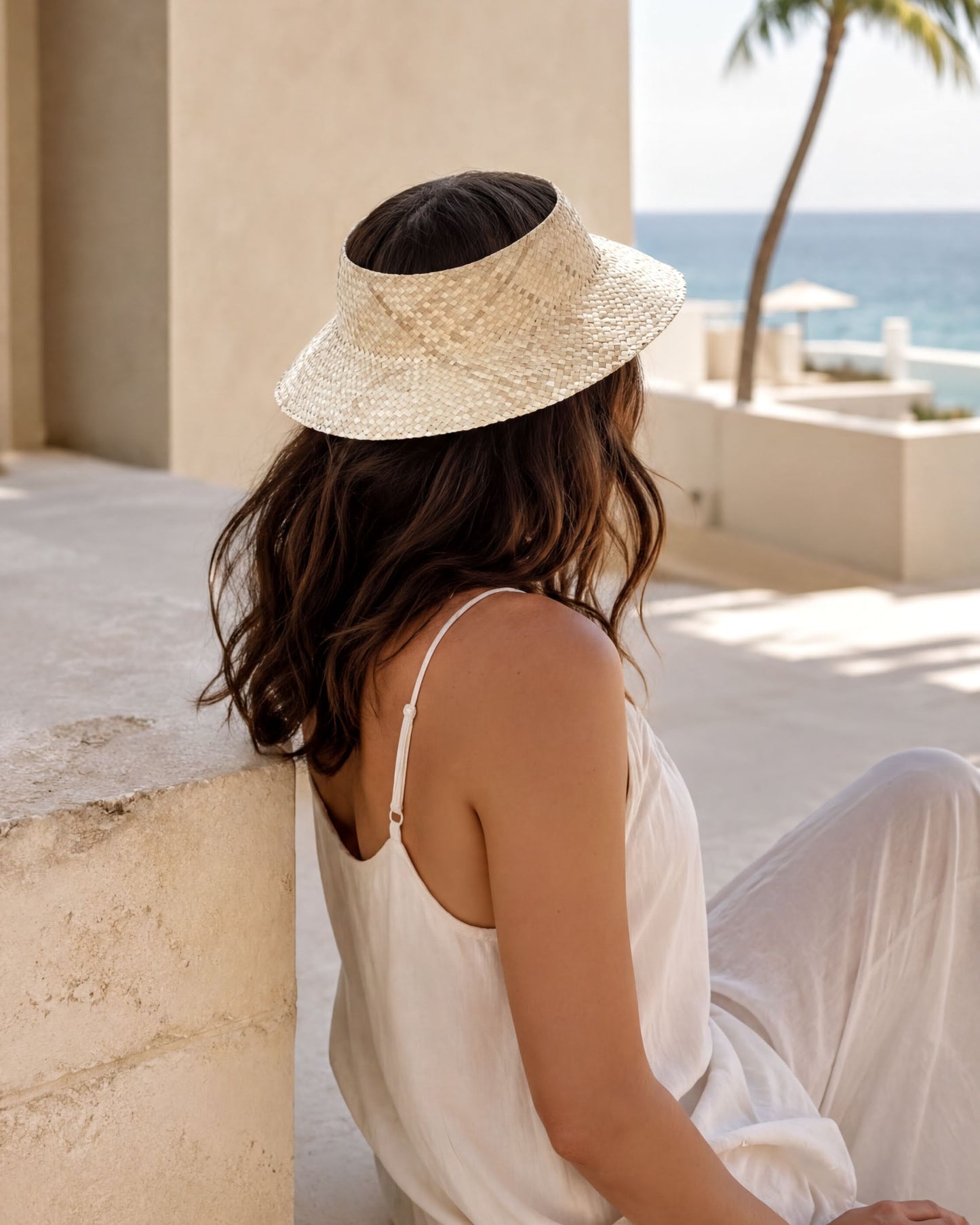 Crownless Woven Bucket Hat
