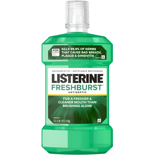Listerine Freshburst Antiseptic Mouthwash For Bad Breath - 50.7 Fl Oz