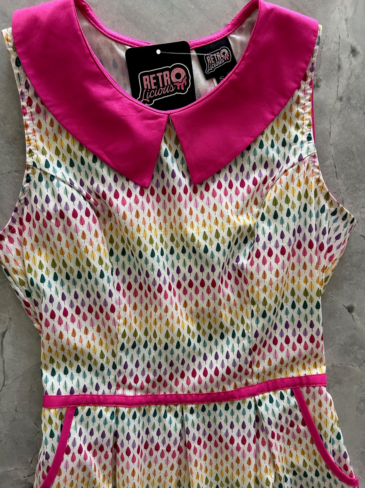 Rainbow Drop Collared Dress