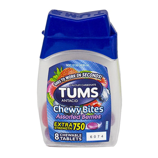 Tums Chewy Bites Extra Strength Chewable Antacid Tablets 8ct
