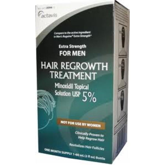 Minoxidil 5% De La Fuerza Adicional De Rebrote De Cabello Tratamiento De La Solución 60 Ml [1 Mes]