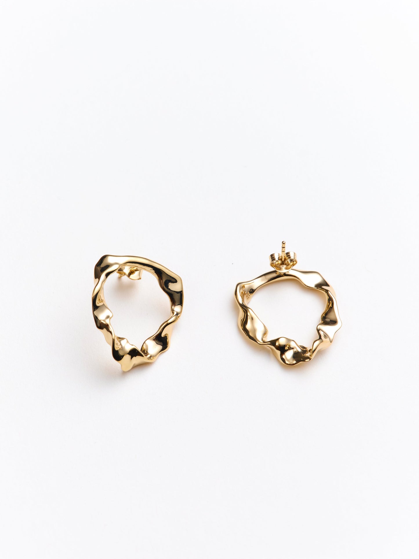 Nicola Beaten Round Earrings