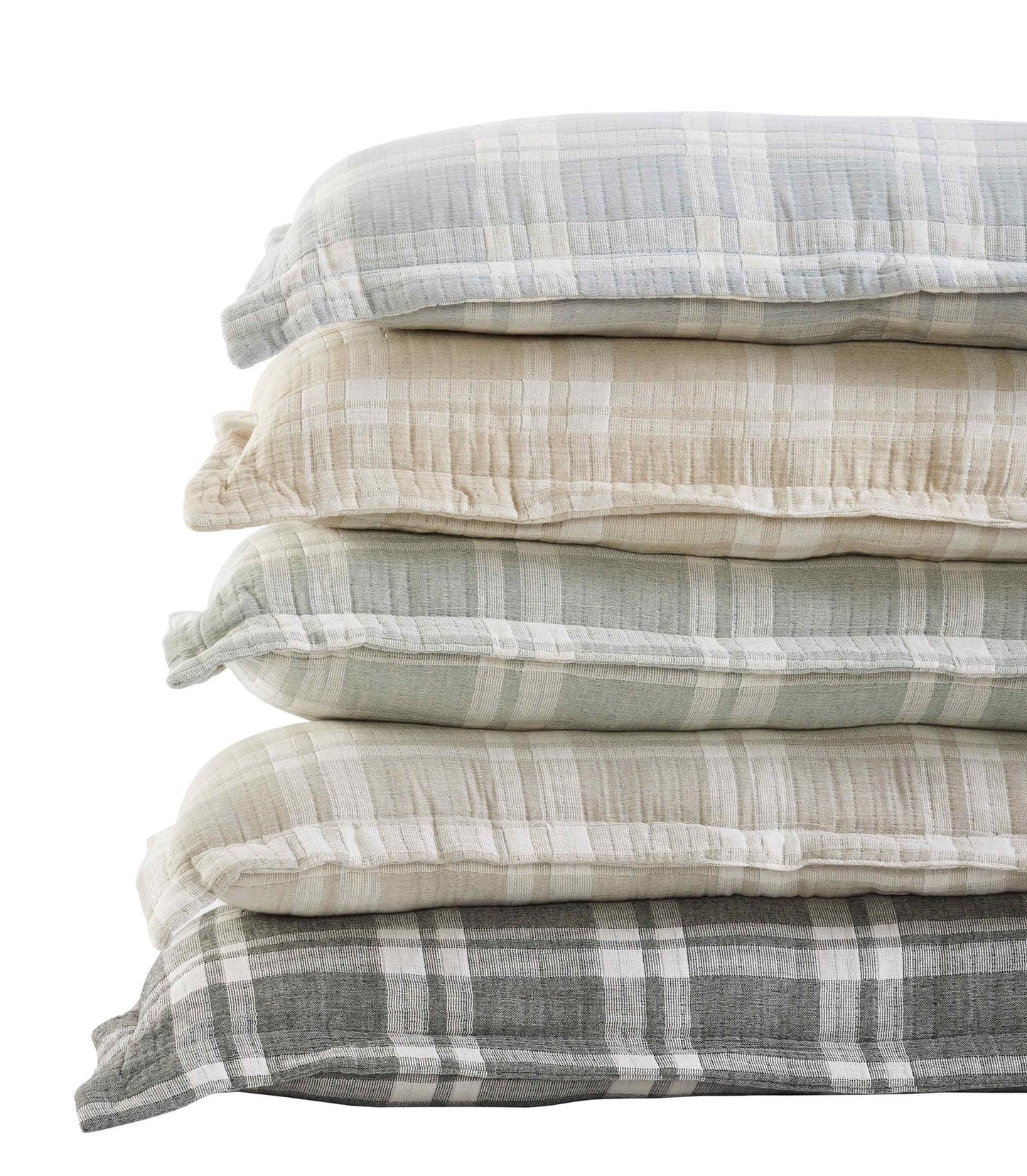 Doyle Check Cotton Blanket Deco Pillow