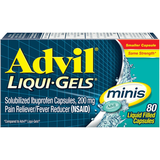 Advil Liqui-Gels Minis Pain And Fever Liquid Capsules, 200 Mg Ibuprofen