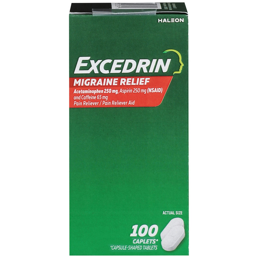 Excedrin Pain Reliever/Pain Reliever Aid, Migraine Relief, Caplets