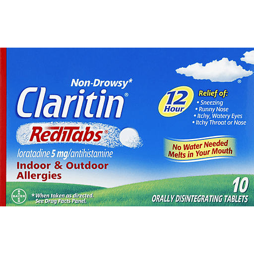 Claritin 5 Mg Reditabs Allergy 12 Hour Tablets 10 In Each