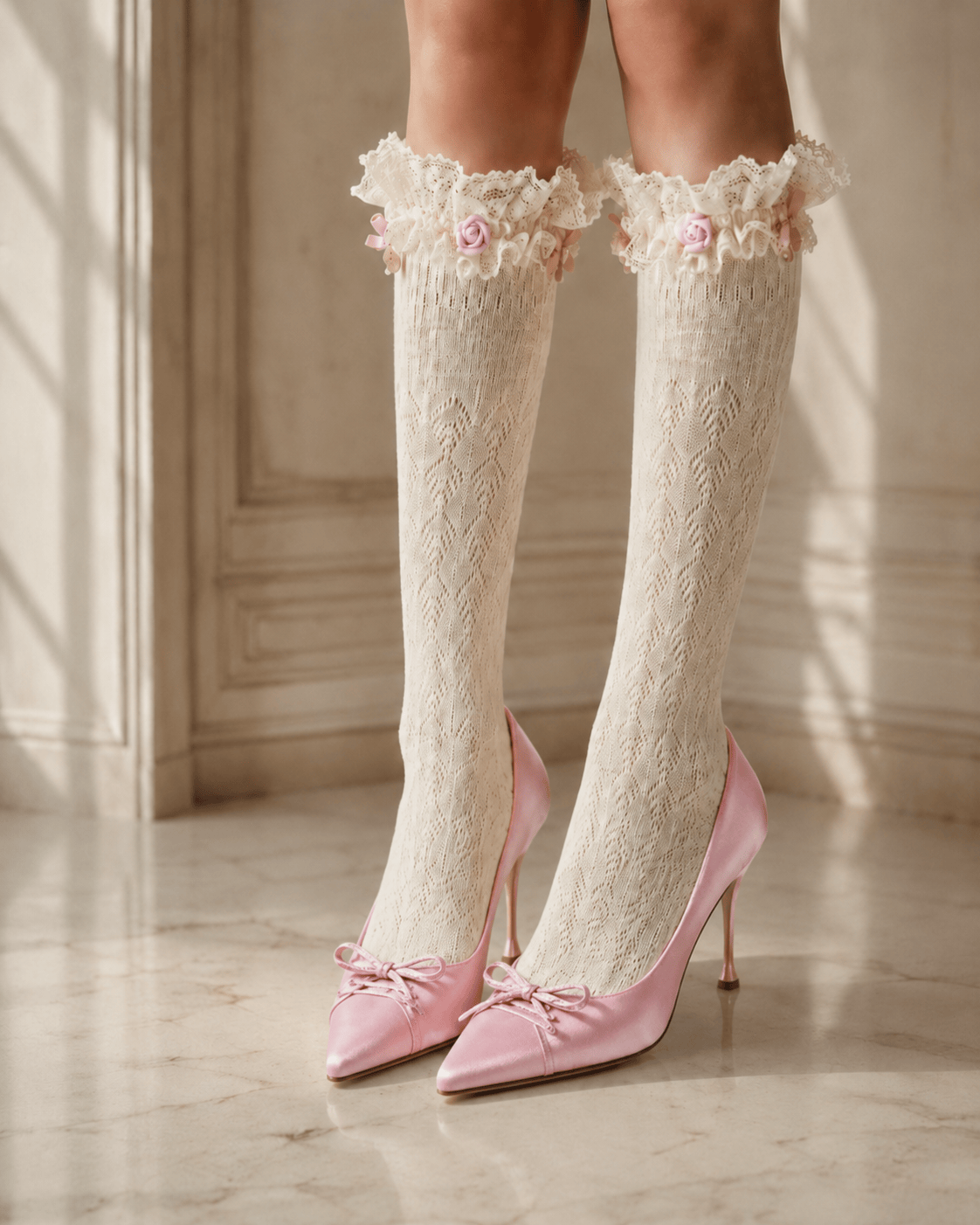 Rosabelle Ivory Lace Socks