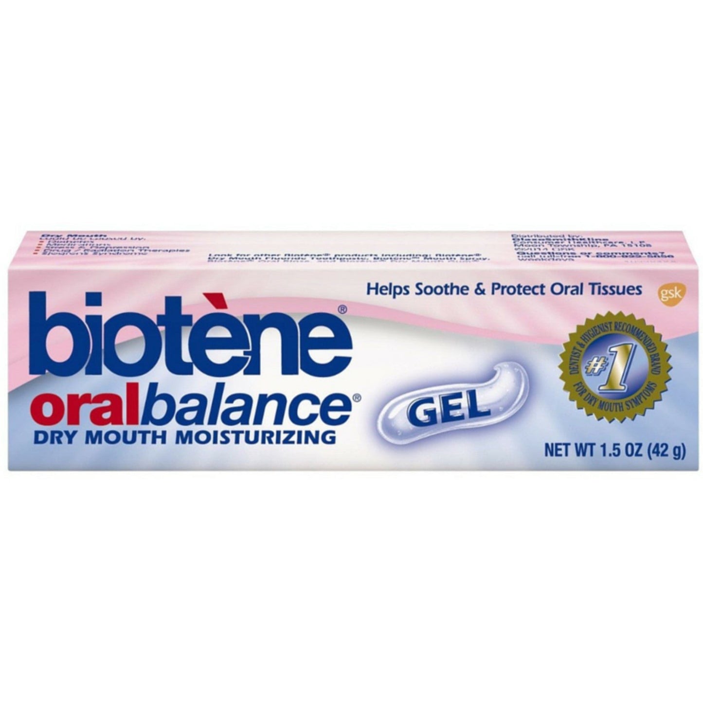 Biotene Oral Balance Moisturizing Gel And Dry Mouth Gel, Flavor Free 1.5 Oz