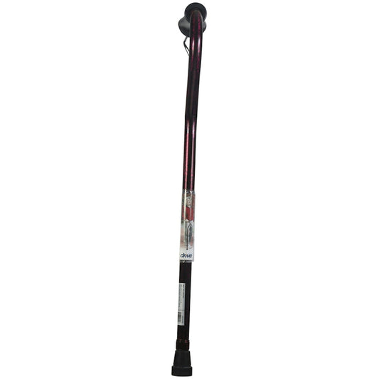 Drive Medical Adjustable Height Offset Handle Red Crackle Cane With Gel Hand Grip